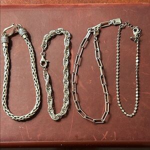 Silver Tone Bracelet Set